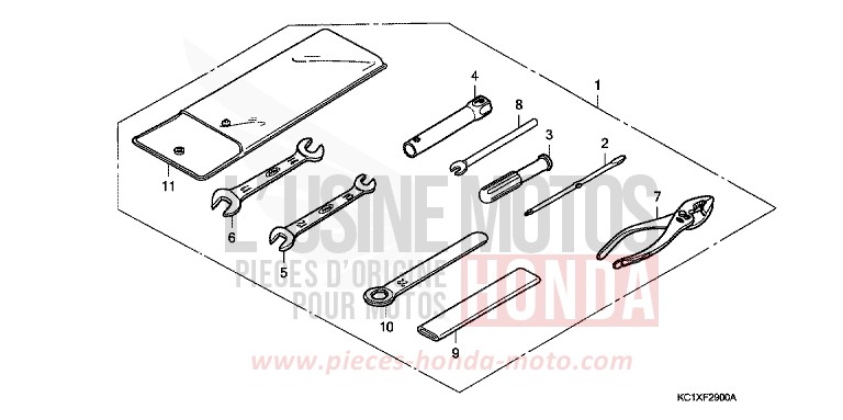 WERKZEUGE von CB1300 Super Bold'or ABS SCHWARZ (NH1) von 1982